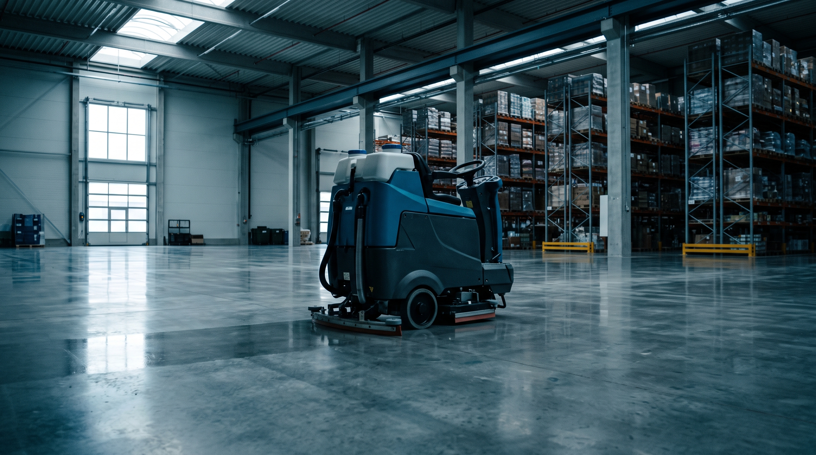 Industrielt hallrenhold og gulvvask